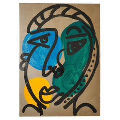 Cuadro de Peter Keil, C 1970, Firmado, Acrílico sobre tabla, Sin marco, Alemania