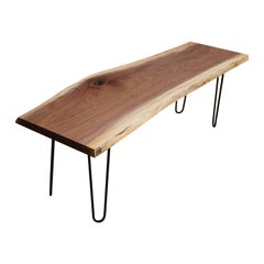 Silhouette Walnut Grove Bench with Hairpin Legs