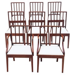 Chaises de salle à manger en acajou : lot de 8 (6+2), qualité ancienne, C1820