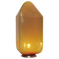 ParadeEdition table lamp, contemporary danish tinted airblown glass piece