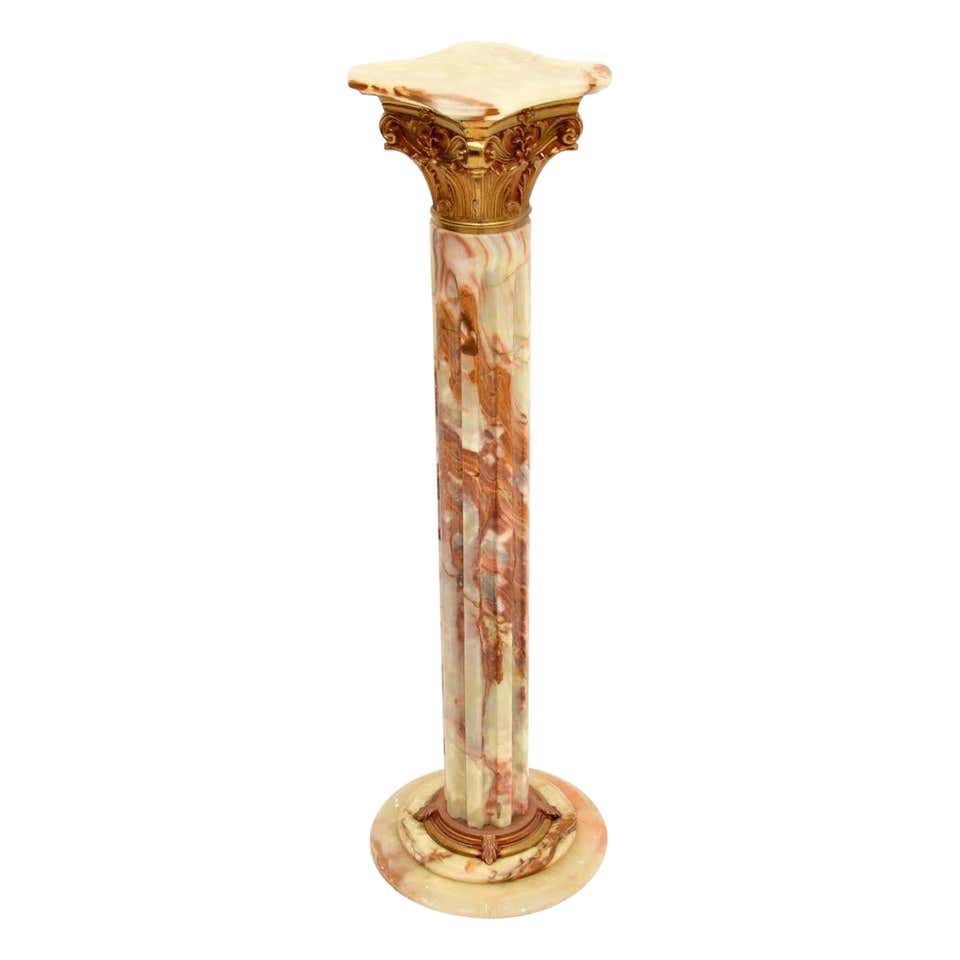 Ivory Column Blocks Parcel-Gilt Hexagonal Ivory Colored Column at 1stDibs | hexagon column