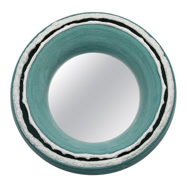 Ceramic Mirror by Mia Jensen, Signed, Unique Piece, circa 2023 For Sale