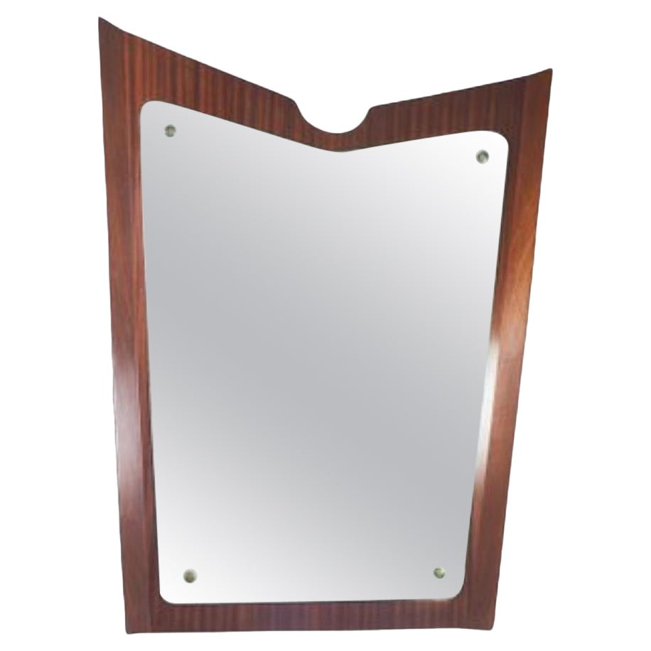 Wooden mirror by Gio Ponti, 1950s For Sale