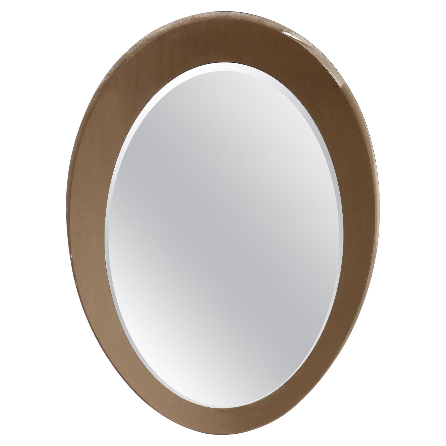 Oval mirror 1960s For Sale