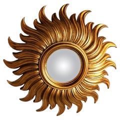 Vintage golden sunburst mirror