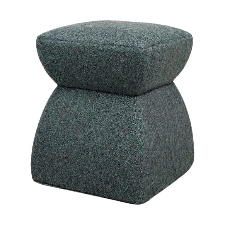 Pouf 'Cusi' en Mohair Giboulé