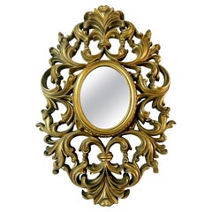 Retro Mid Century Rococo Style Mirror 31"
