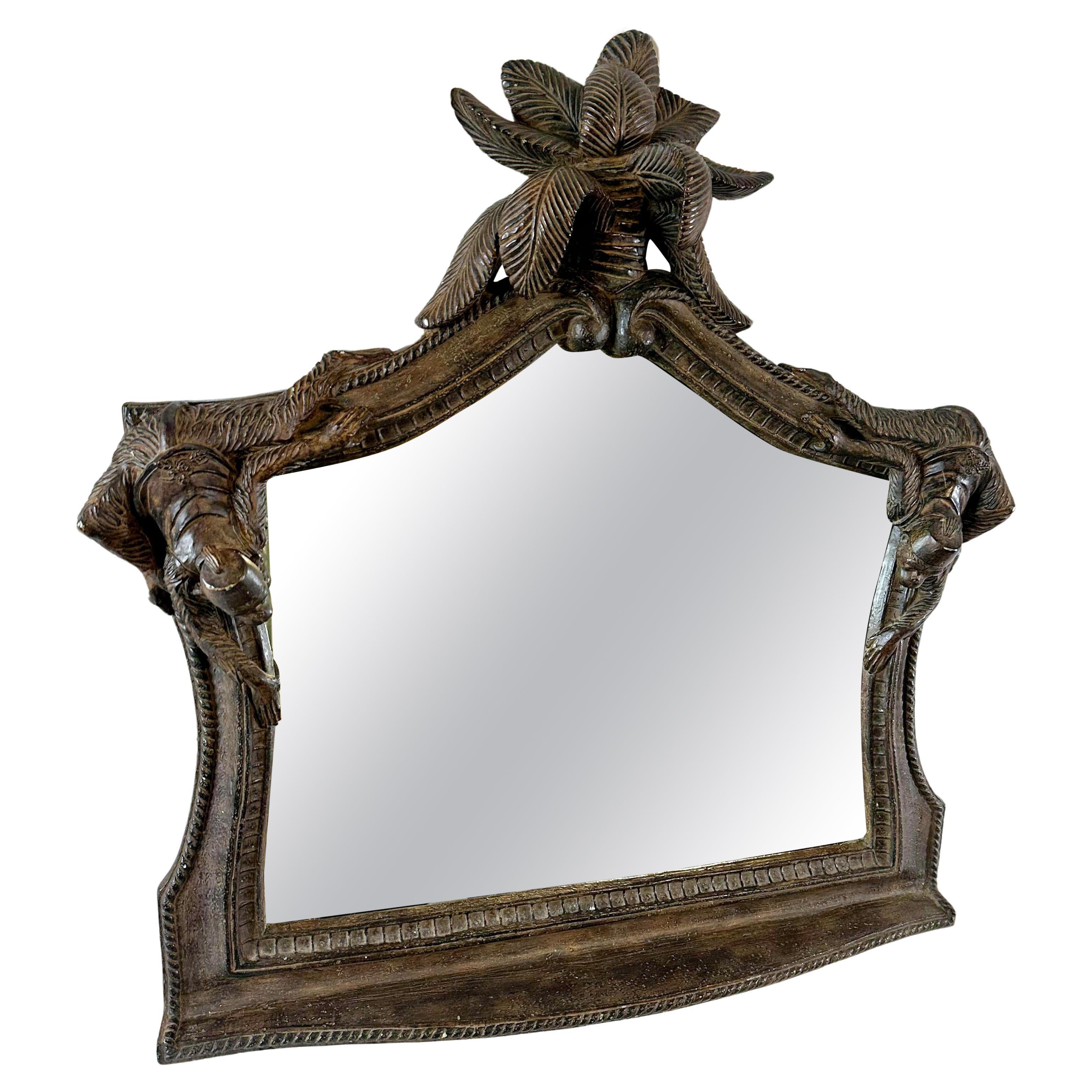 Vintage Uttermost Bellhop Monkey Mirror 