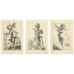 Antique Baroque Whimsy: The Putti Engravings of F.L.D. Ciartres, circa 1620