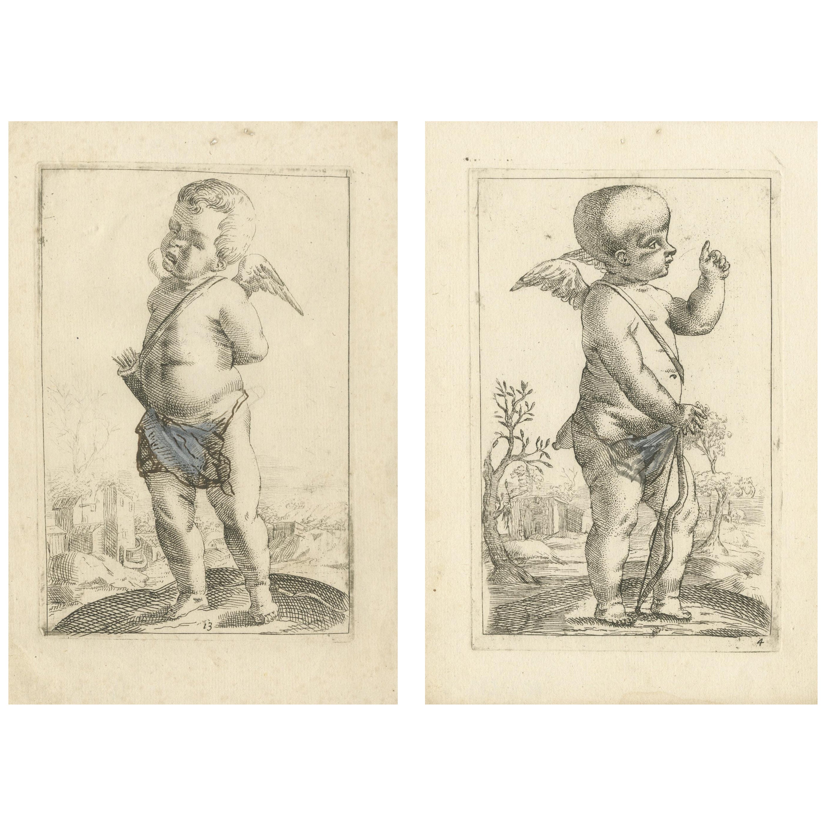 Baroque Putti: Serenade of Innocence and Play, circa 1620 For Sale