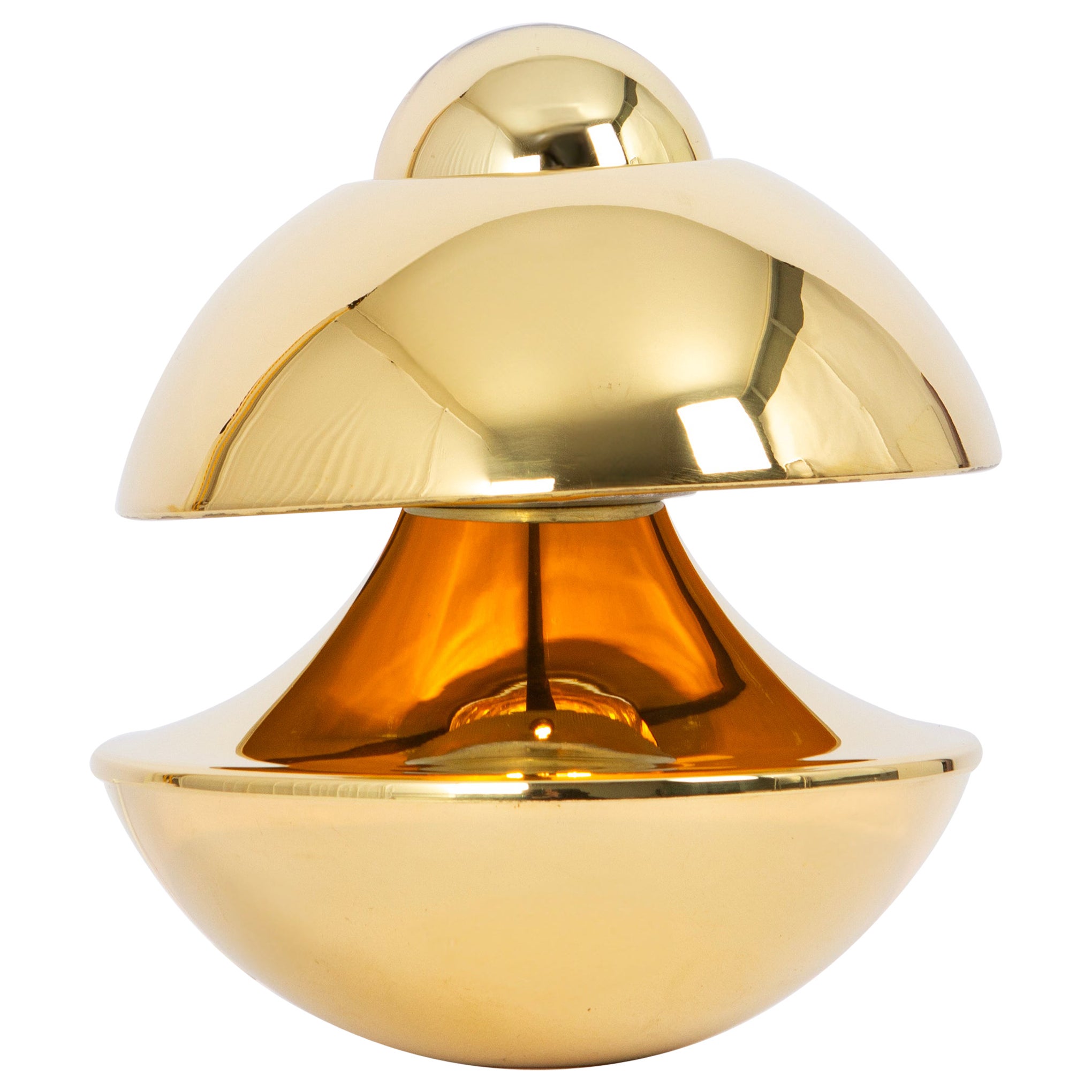 Petite Brass Table lamp designed by Klaus Hempel by Kaiser, Germany, 1970s For Sale