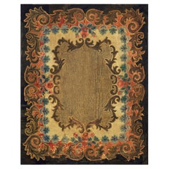 Late 19th Century American Hooked Rug  5' 9"x 7' 3" 