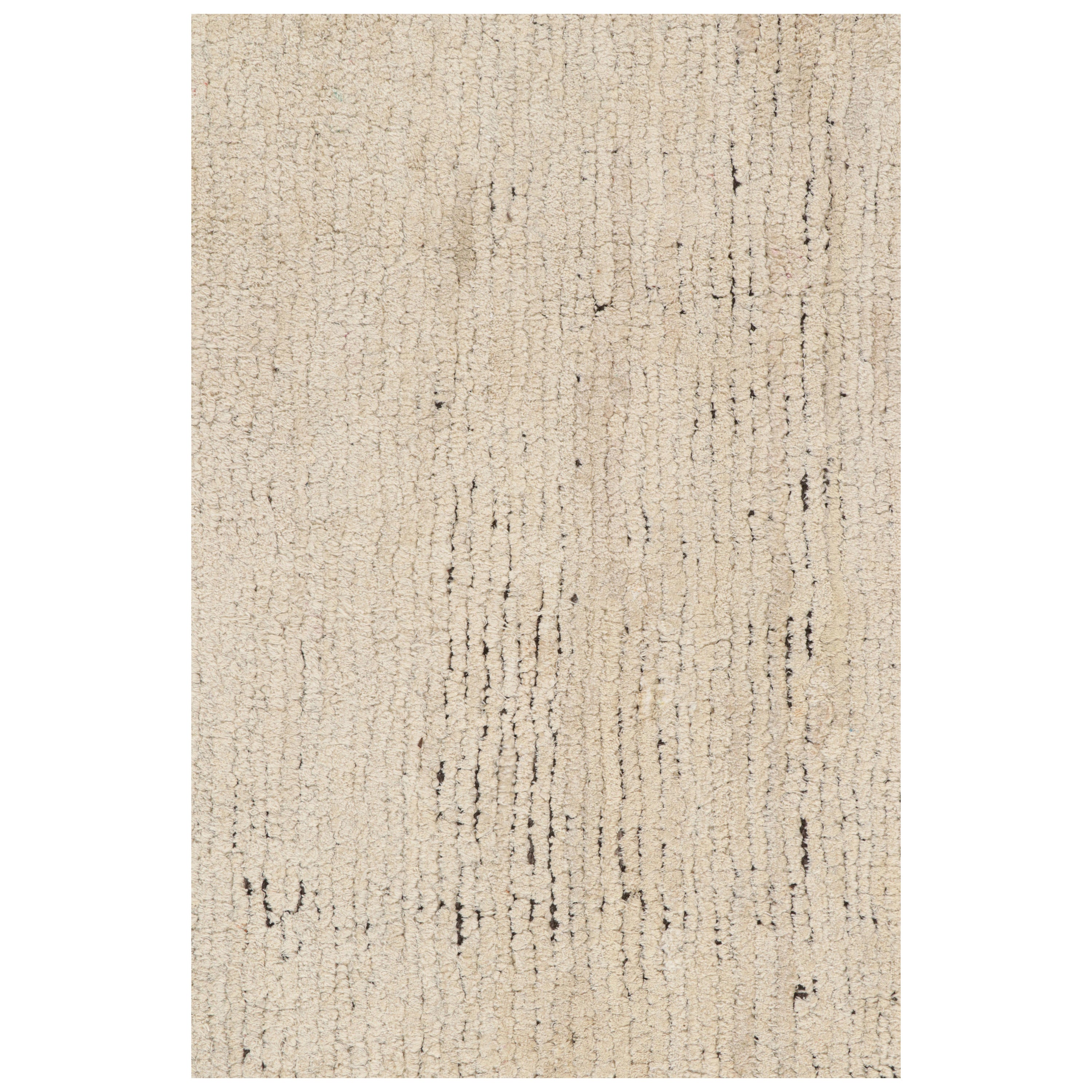 Rug & Kilim’s Contemporary Textural Runner in Beige and Off-White Tones For Sale