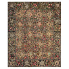 Early 20th Century American Hooked Rug 7' 3" x 9' 