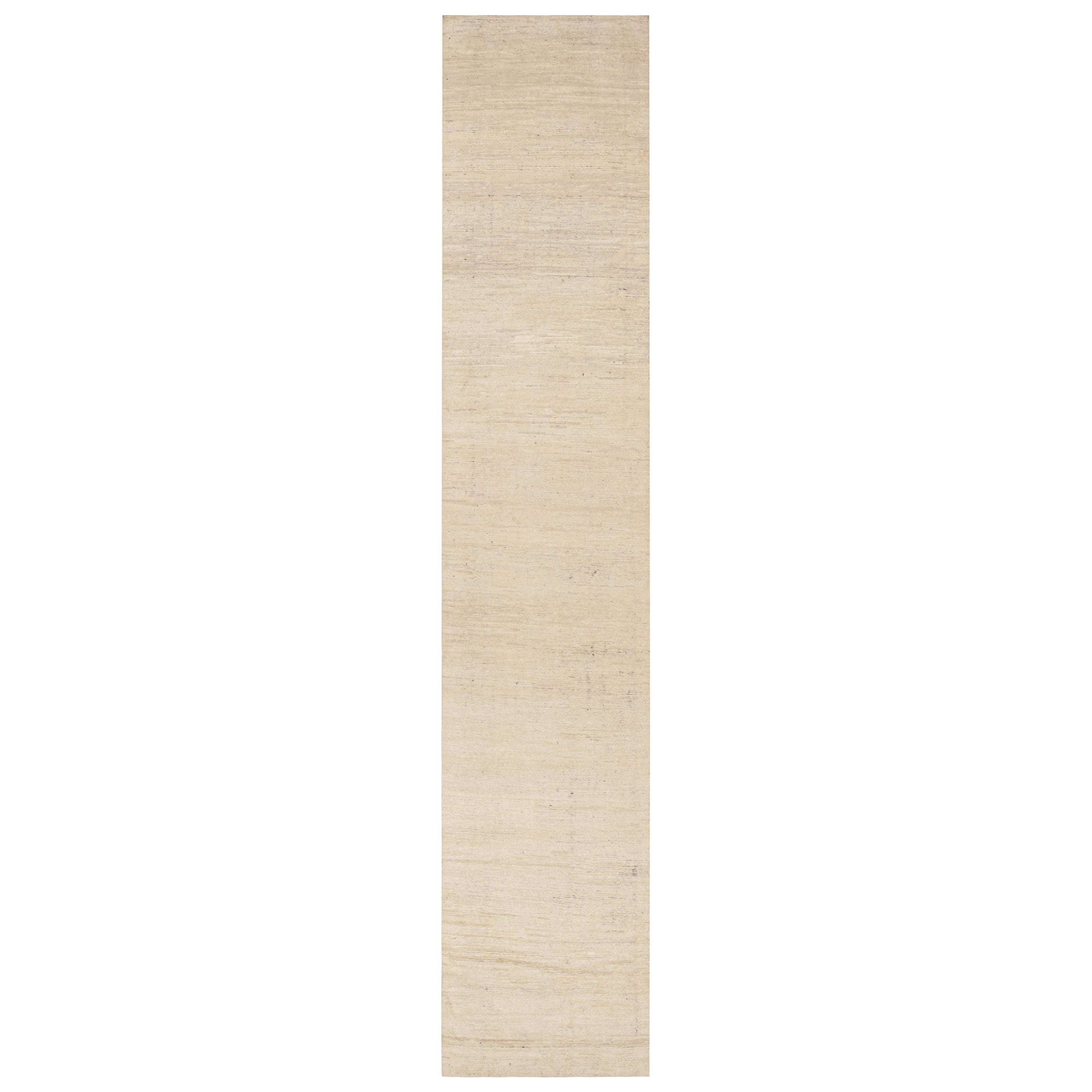 Rug & Kilim’s Modern Rug with Beige/Brown, White and Gray Stripes For Sale
