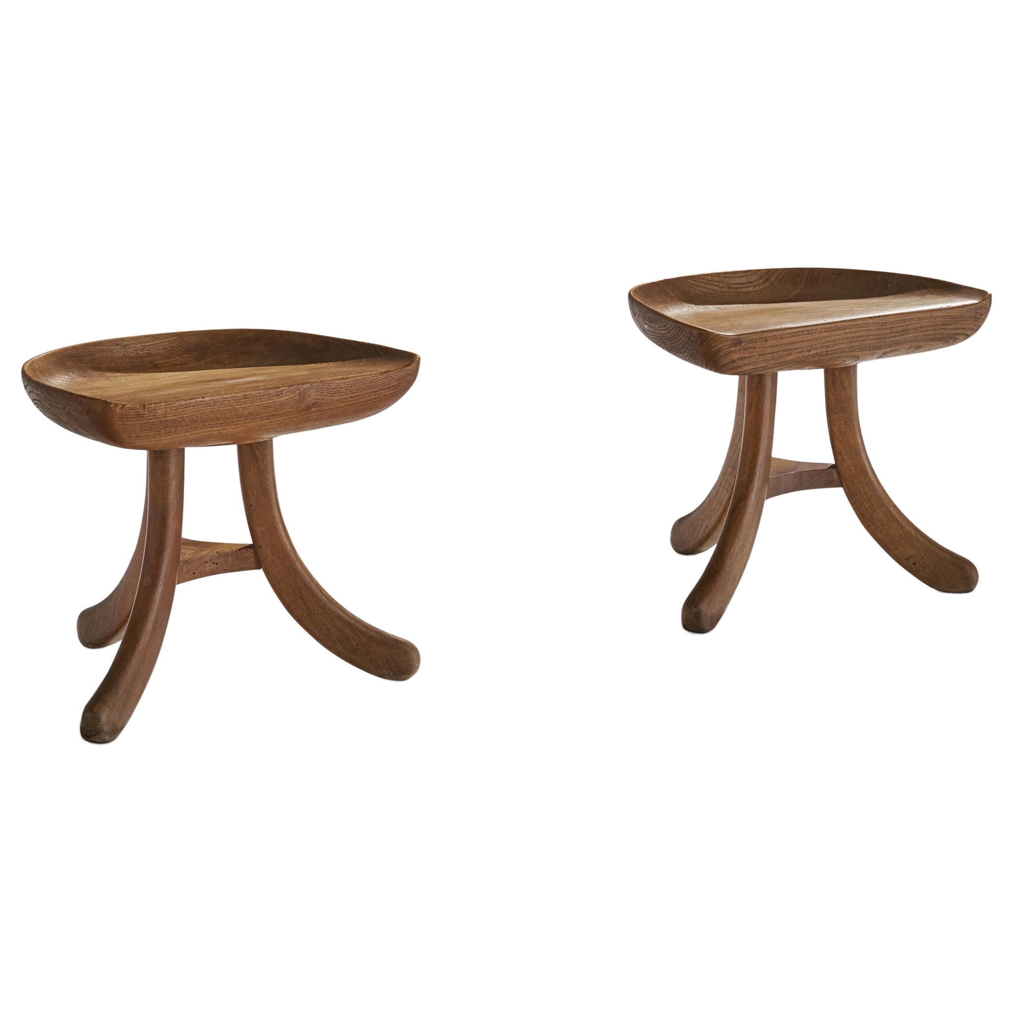 Mario Passanti, Stools, Wood, Italy, 1960s For Sale