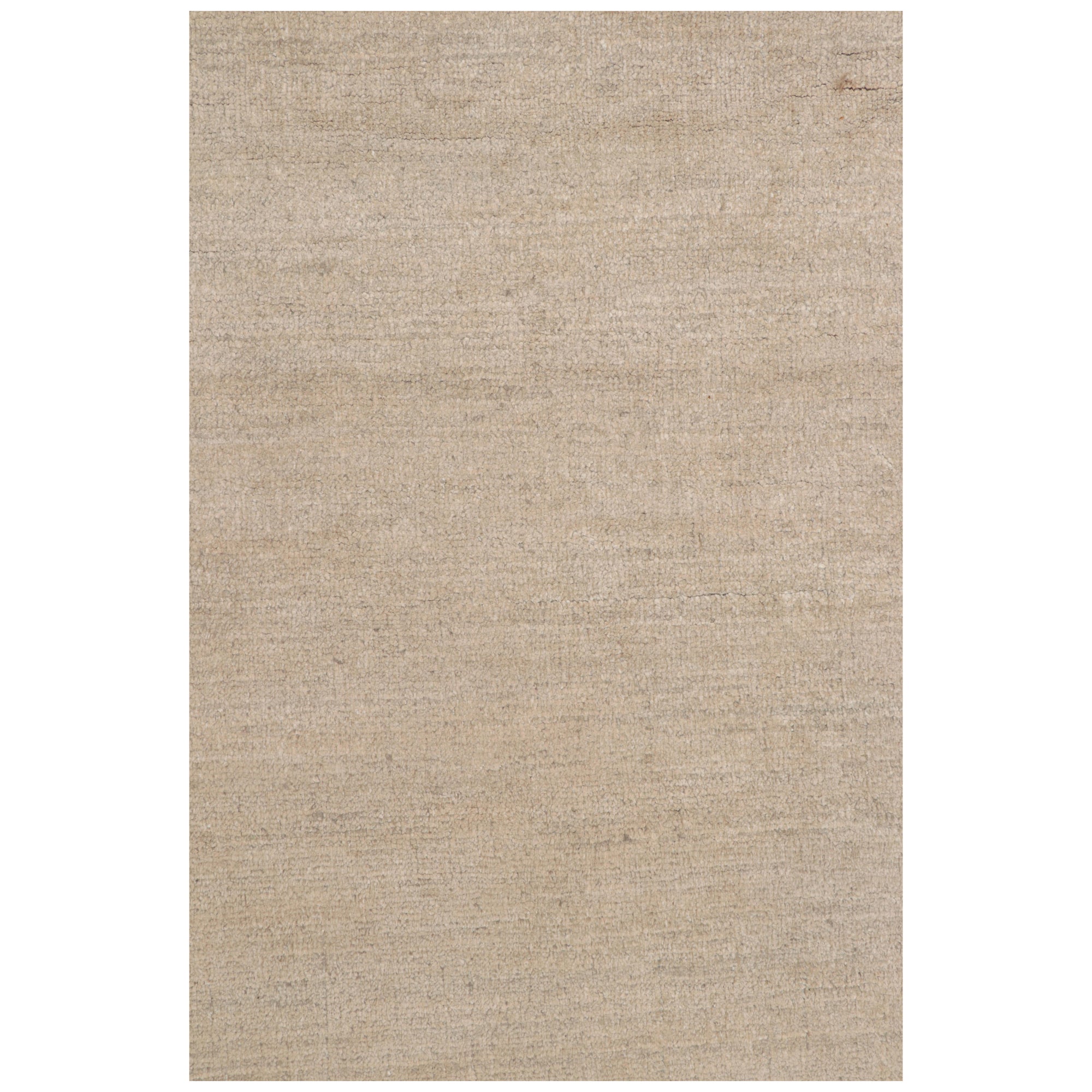 Rug & Kilim’s Contemporary Silk Rug in Solid Beige-Brown For Sale