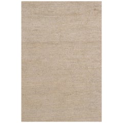 Rug & Kilim’s Contemporary Silk Rug in Solid Beige-Brown