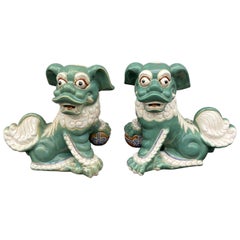 Antique Large Pair of Mid-Century Foo Dogs