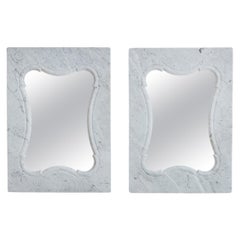 Carrara-Marmor-Bistro-Spiegel aus den frühen 1900er Jahren, 2 Stück