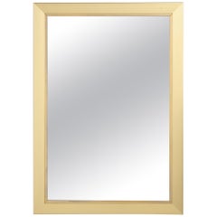 Willy Rizzo Brass Framed Mirror, Italy, circa 1970