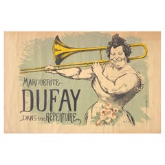 Marguerite Dufay - Affiche lithographique Art Nouveau vintage de Louis Anquetin