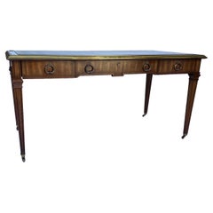 Used Leather Top Writing Desk