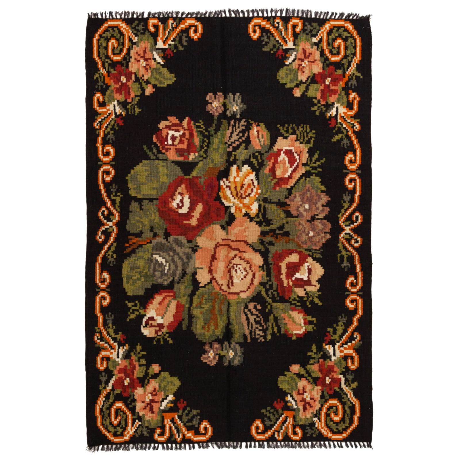 Vieux tapis Kilim de Bessarabie, moldaves