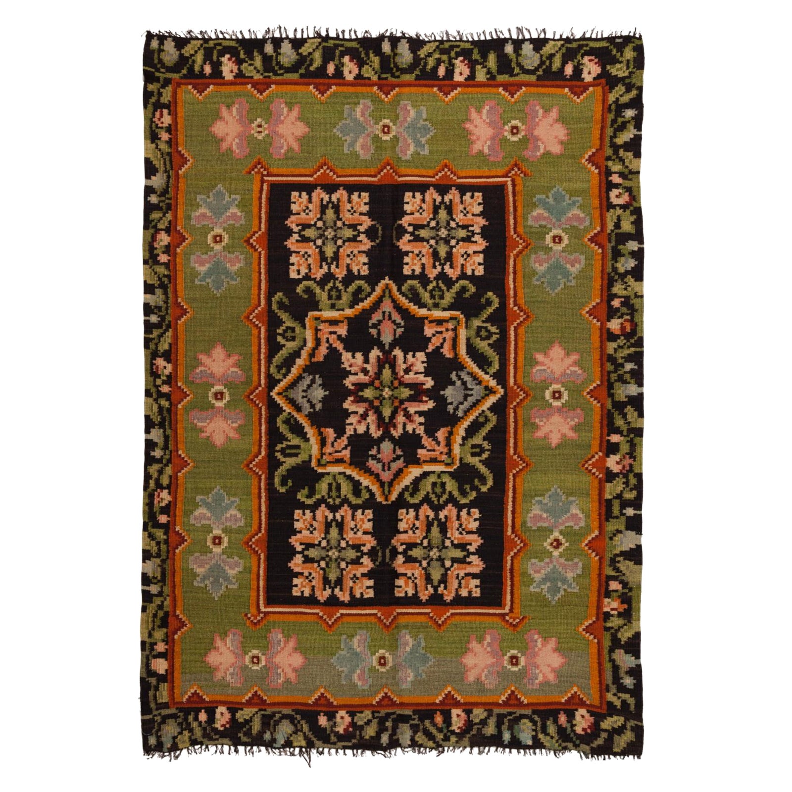 Vieux tapis Kilim de Bessarabie, moldaves en vente