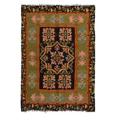 Used Old Bessarabian Kilim Rug, Moldovan Carpet