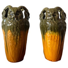 Vase Michael Andersen avec ornements en forme de hibou, Danemark