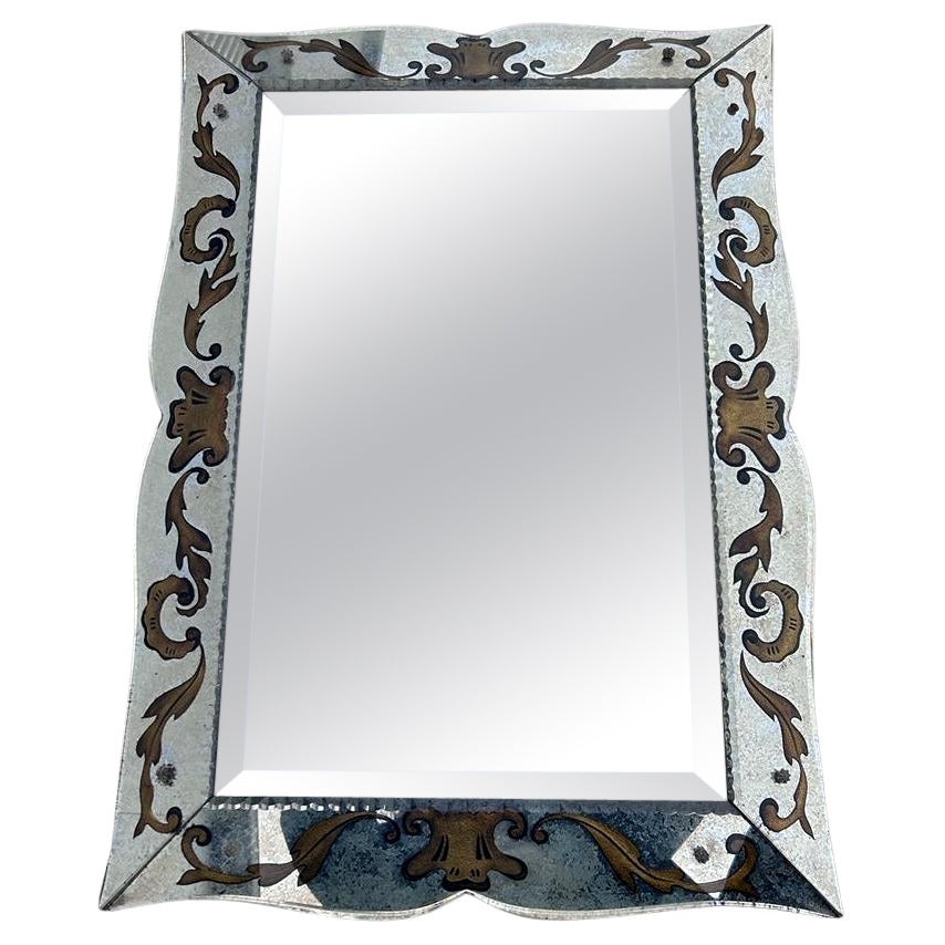 art deco eglomisé mirror 