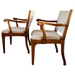 Used Pair of Arts and Crafts Armchairs by Thorvald Jørgensen for Fritz Hansen 1910’s