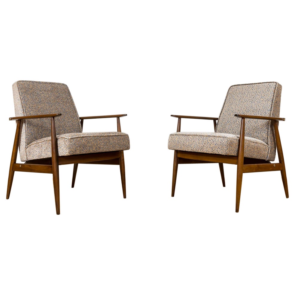 Pair of Restored Mid-Century Armchairs by H. Lis, 1960's