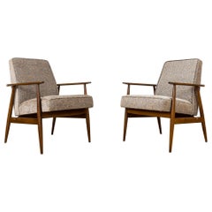 Pair of Restored Mid-Century Armchairs by H. Lis, 1960's