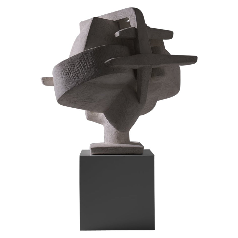 Large Abstract concrete Sculpture by Roger Desserprit, France 1969 For Sale