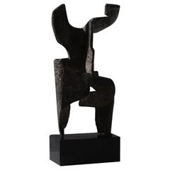 Abstract bronze sculpture by André Willequet, Belgium 1970s