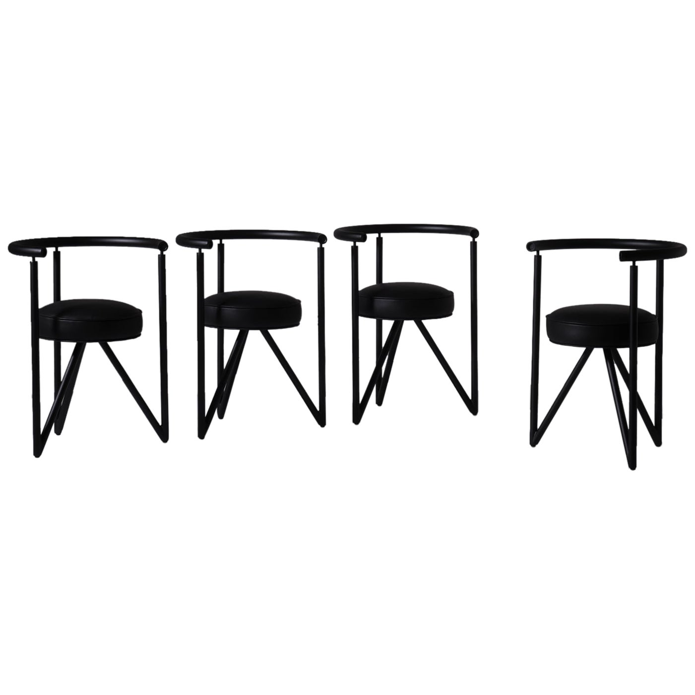 Philippe Starck 'Miss Dorn' chairs for Disform, 1982  - set of four For Sale