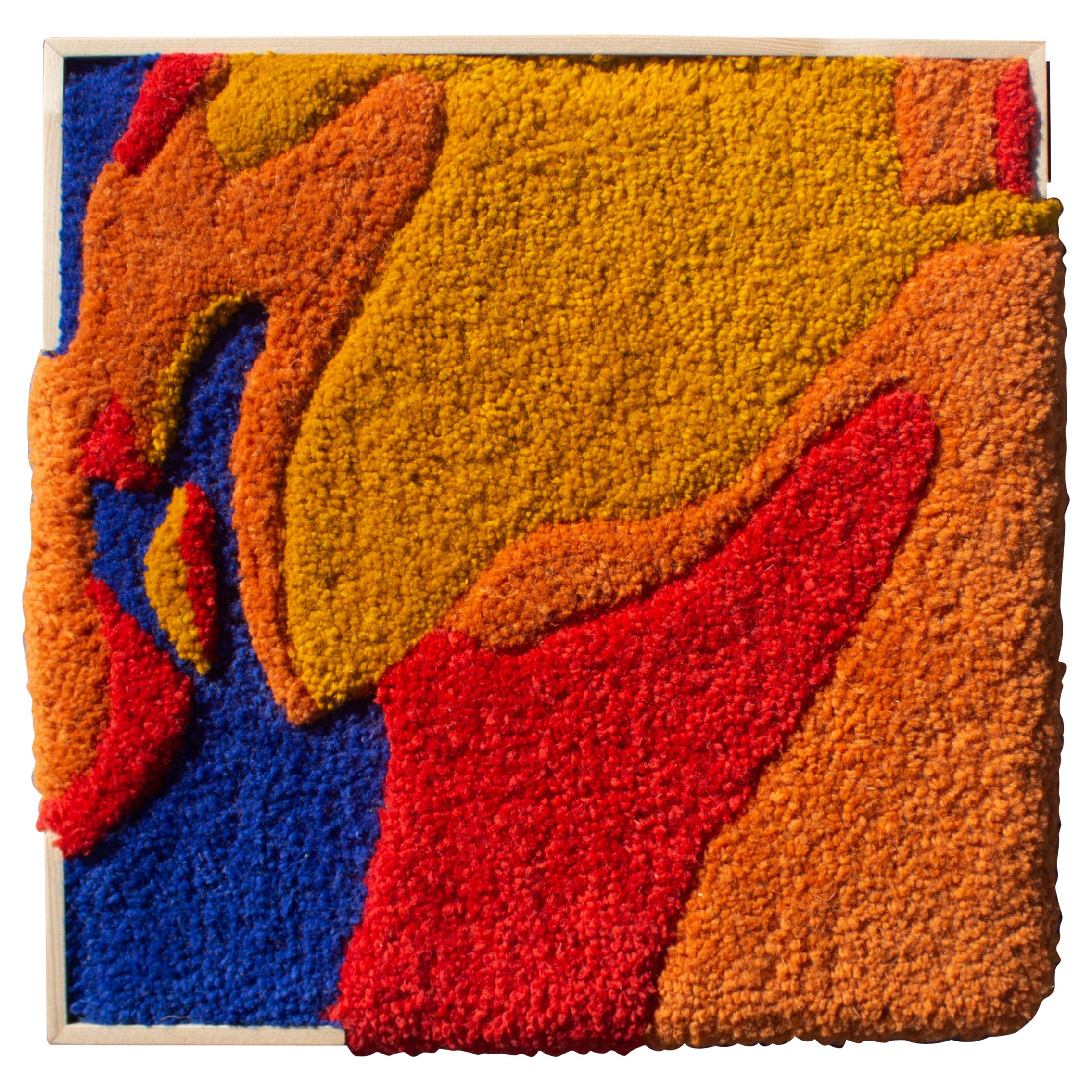 Abstrakter Körper Handgefertigter Contemporary Wandteppich von Ohxoja im Angebot