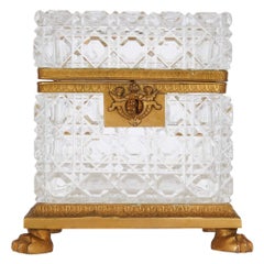 Antique ormolu and cut-crystal casket by Baccarat
