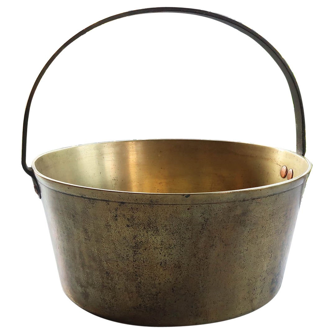 Antique Brass Jam Pan. English 19th Century For Sale