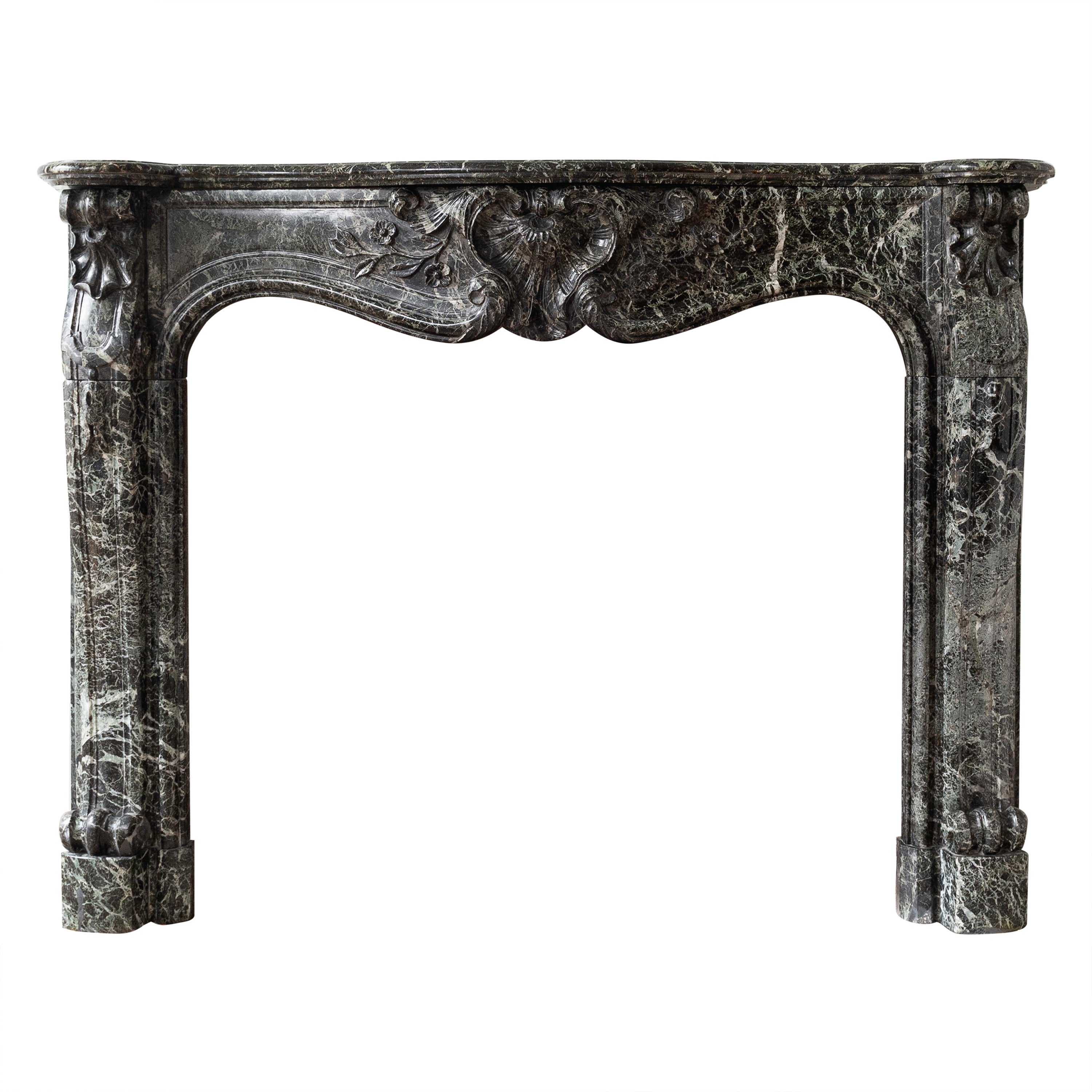 19th Century Verde Tinos Fireplace