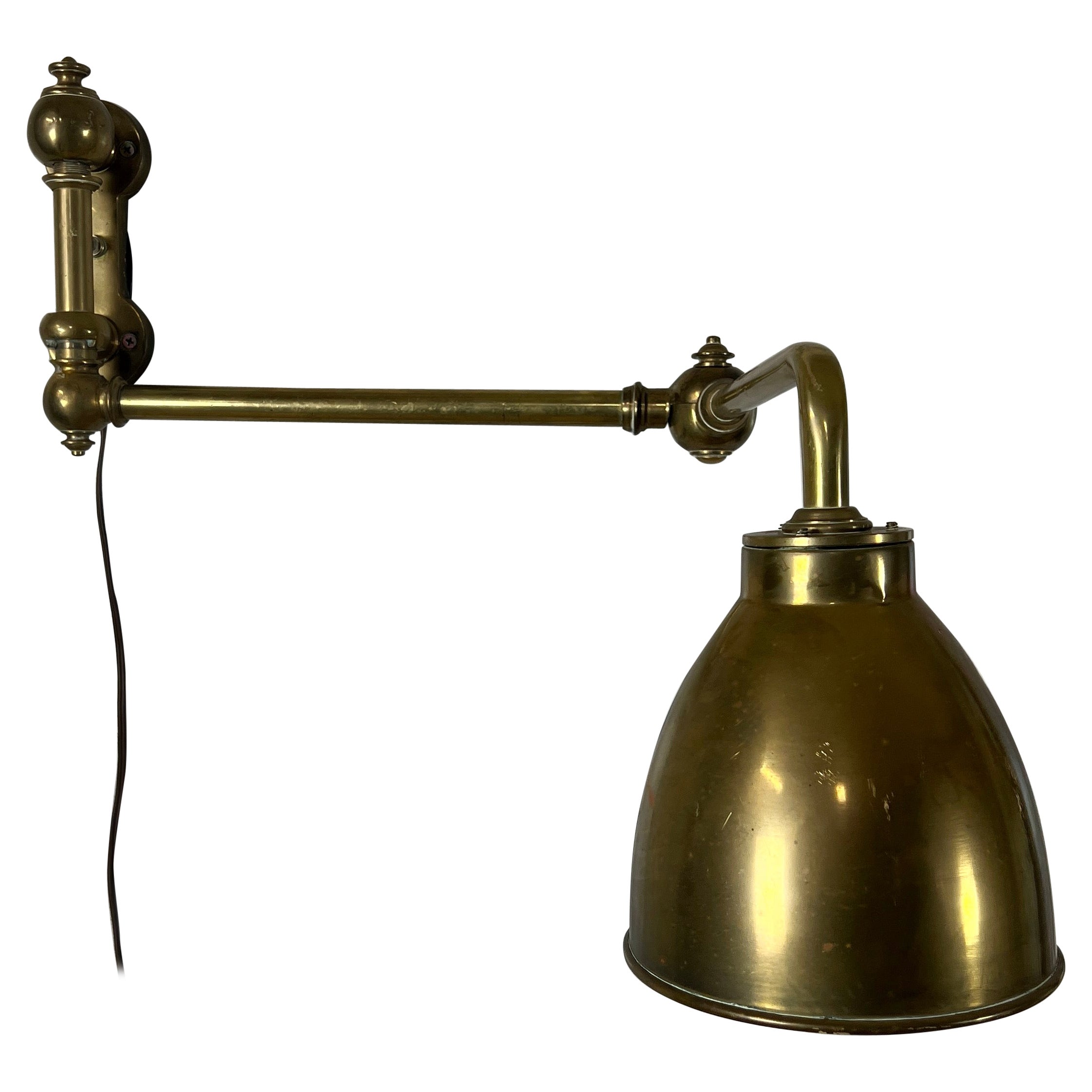  Articulated Brass Sconce For Sale