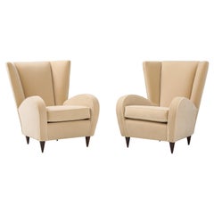 Paolo Buffa Pair of Lounge Chairs, Italy, circa 1950