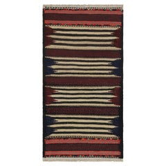 Retro Afghan Kilim Rug with Polychromatic Stripes, from Rug & Kilim