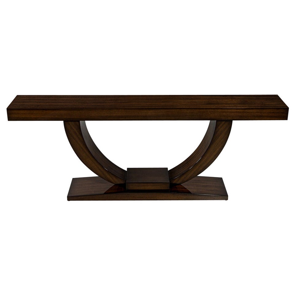 Custom Modern Console Table Art Deco Inspired by Carrocel For Sale
