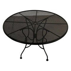 Mid-Century Outdoor Iron Salerini Style 48" Round Dining Table