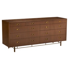 Vintage Bert England, Dresser, Wood, Brass, USA, 1940s