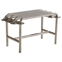 Used Jim Drain, Unique Bench, Stainless Steel, Aluminium, USA 2000s