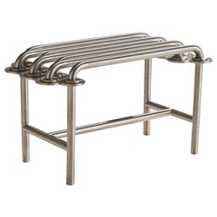 Banc unique, acier inoxydable et aluminium, Jim Drain, États-Unis, années 2000